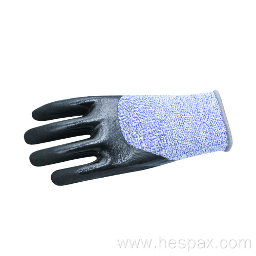 Hespax Anti Cut Stainless Steel PU Safety Gloves